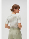 Moodo Grün-weiß gestreiftes Damen-Shirt Moodo