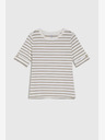 Moodo Grün-weiß gestreiftes Damen-Shirt Moodo
