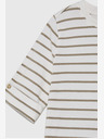 Moodo Grün-weiß gestreiftes Damen-Shirt Moodo