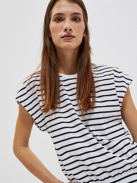 Moodo Blau und weiß gestreiftes Damenshirt Moodo