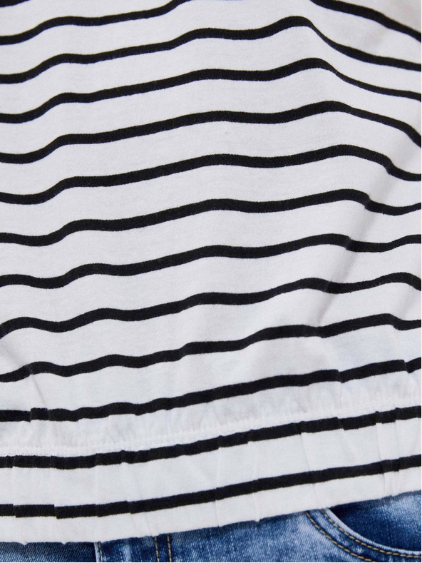 Moodo Blau und weiß gestreiftes Damenshirt Moodo