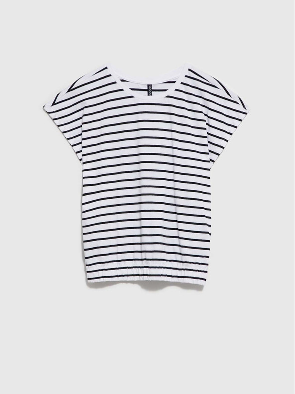 Moodo Blau und weiß gestreiftes Damenshirt Moodo