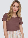 ONLY Damen-T-Shirt ONLY bordeauxrot