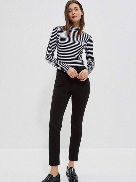 Moodo Weiß-schwarz gestreiftes Damen-Shirt Moodo
