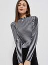 Moodo Weiß-schwarz gestreiftes Damen-Shirt Moodo