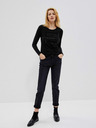 Moodo Schwarze Damenbluse mit Moodo-Schriftzug