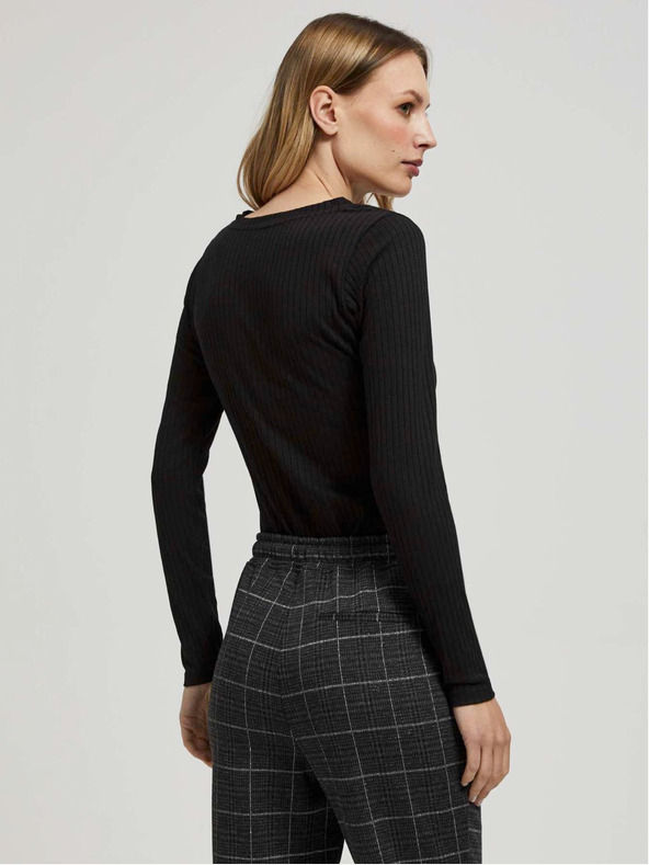 Moodo Schwarzes Damen Long Shirt Moodo