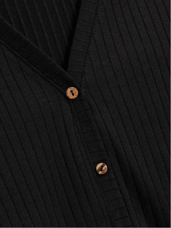 Moodo Schwarzes Damen Long Shirt Moodo