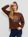 Moodo Langärmelige Bluse mit Metallic-Print