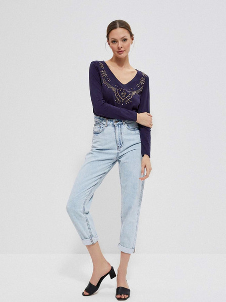 Moodo Dunkelblaues Damen T-Shirt Moodo