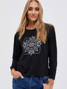 Moodo Schwarzes Damen Long Shirt Moodo