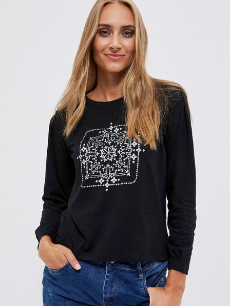 Moodo Schwarzes Damen Long Shirt Moodo