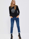 Moodo Schwarzes Damen Long Shirt Moodo