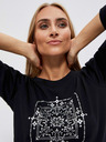 Moodo Schwarzes Damen Long Shirt Moodo