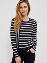 Moodo Weiß-schwarz gestreiftes Damen-Shirt Moodo