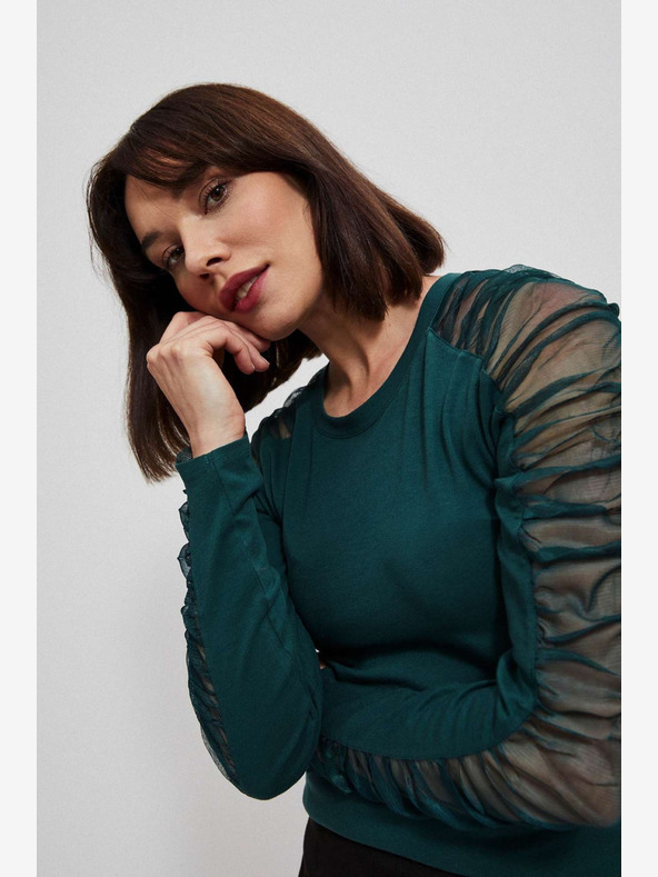 Moodo Grünes Damen-Chinohemd Moodo