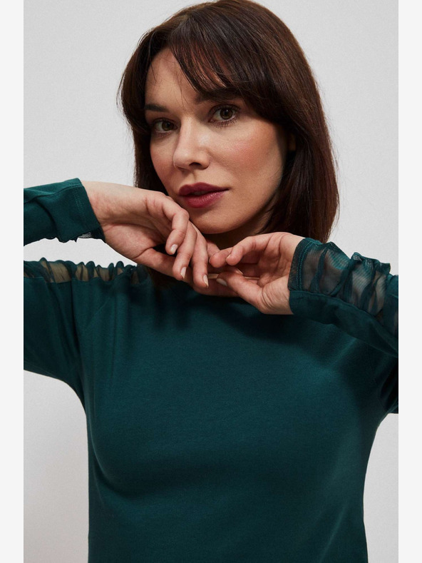 Moodo Grünes Damen-Chinohemd Moodo