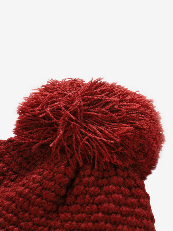 ALPINE PRO ALPINE PRO GRANE rote Wintermütze aus Wollmischung für Damen