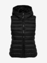 ONLY Schwarze gesteppte Damenweste mit Kapuze ONLY New Tahoe