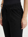 Vero Moda Schwarze Damenhose mit Leinen VERO MODA Jesmilo