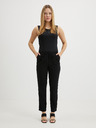 Vero Moda Schwarze Damenhose mit Leinen VERO MODA Jesmilo