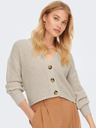 ONLY Beigefarbene Damen-Strickjacke ONLY Carol