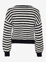 ONLY Weiß-schwarz gestreifter Damenpullover ONLY Piumo