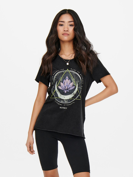 ONLY Schwarzes Damen-T-Shirt ONLY Lucy