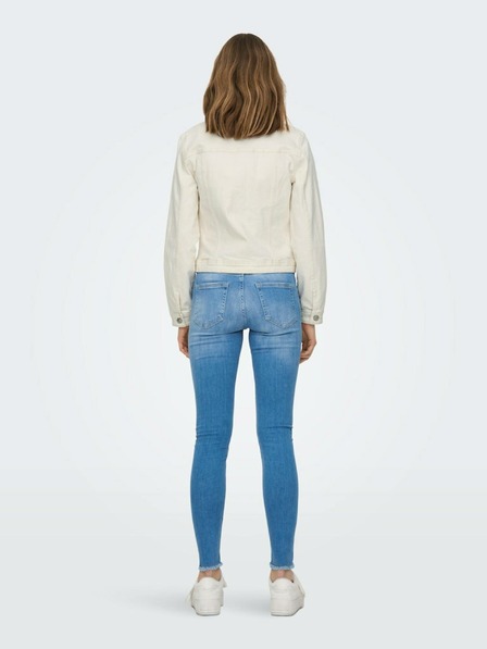 ONLY Cremefarbene Damen-Jeansjacke ONLY Tia