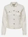ONLY Cremefarbene Damen-Jeansjacke ONLY Tia