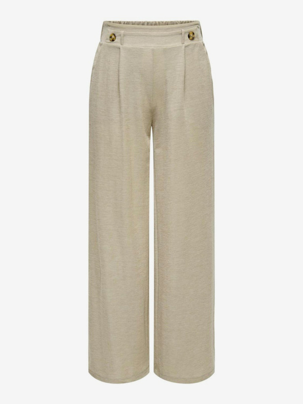 Jacqueline de Yong JDY Birdie Beige Damen Hose mit weitem Bein