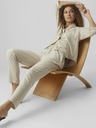 Vero Moda Beige Damenhose mit Leinen VERO MODA Jesmilo