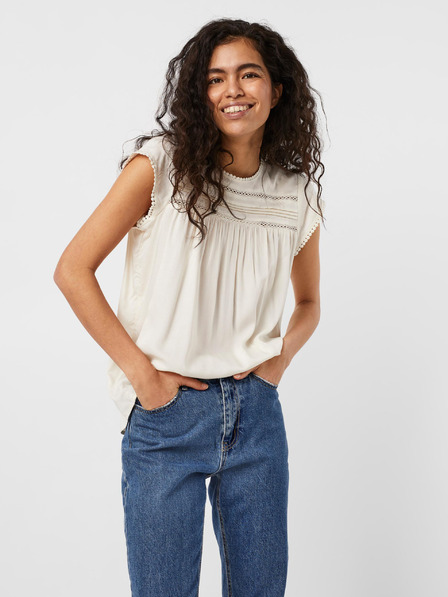 Vero Moda Cremefarbene VERO MODA Debbie Bluse für Frauen