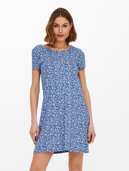 ONLY Blaues gemustertes Damenkleid ONLY Bera