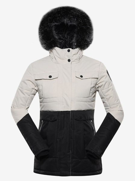ALPINE PRO Schwarz-graue Damen-Winter-Steppjacke ALPINE PRO EGYPA