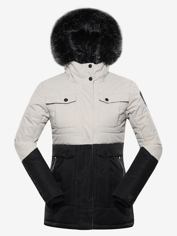 ALPINE PRO Schwarz-graue Damen-Winter-Steppjacke ALPINE PRO EGYPA