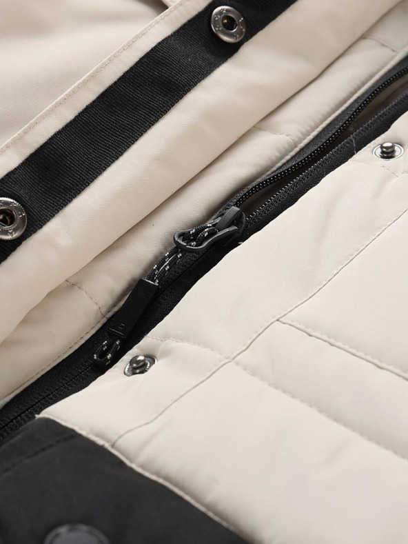 ALPINE PRO Schwarz-graue Damen-Winter-Steppjacke ALPINE PRO EGYPA