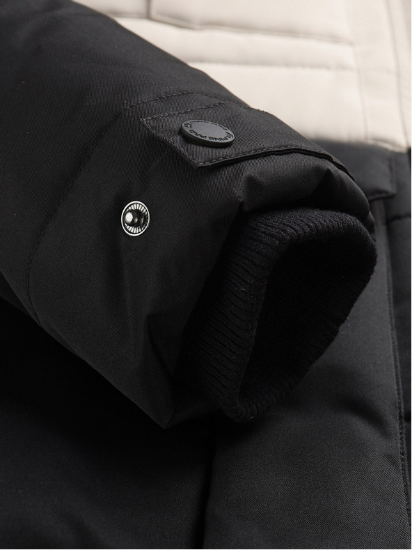 ALPINE PRO Schwarz-graue Damen-Winter-Steppjacke ALPINE PRO EGYPA