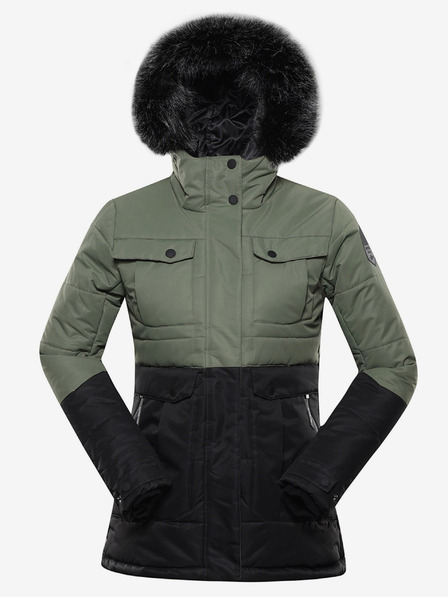 ALPINE PRO Schwarz-grüne Damen-Winterjacke ALPINE PRO EGYPA