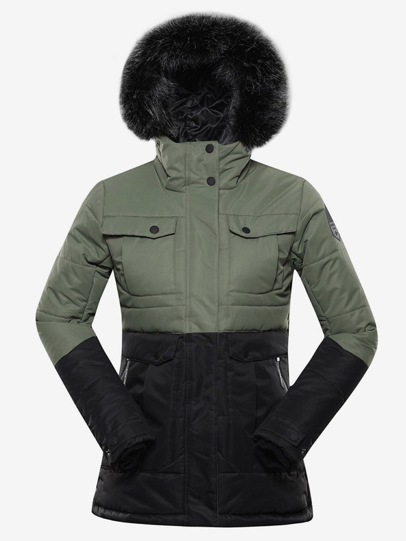 ALPINE PRO Schwarz-grüne Damen-Winterjacke ALPINE PRO EGYPA