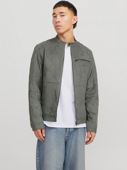 Jack & Jones Graue Jack & Jones Herren Wildlederjacke