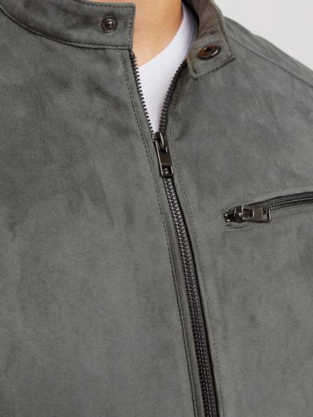 Jack & Jones Graue Jack & Jones Herren Wildlederjacke