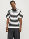 Jack & Jones Jack & Jones Weiß und schwarz gestreiftes Herren-T-Shirt