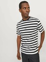 Jack & Jones Jack & Jones Weiß und schwarz gestreiftes Herren-T-Shirt