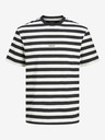 Jack & Jones Jack & Jones Weiß und schwarz gestreiftes Herren-T-Shirt