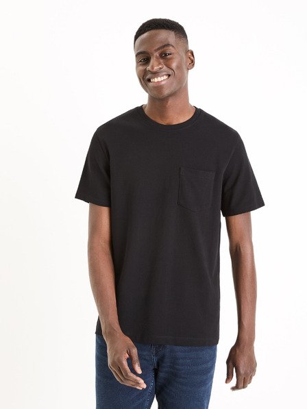 Celio Schwarzes Herren-T-Shirt Basic Celio Gepik