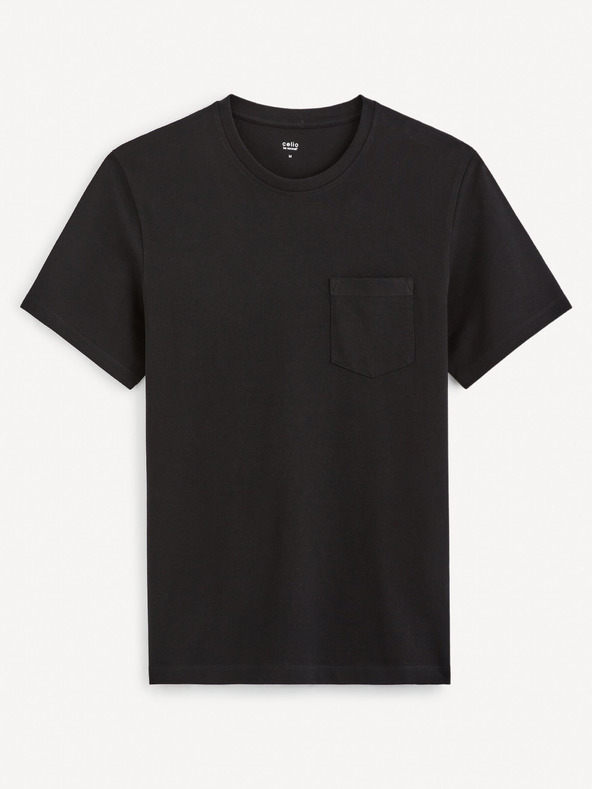 Celio Schwarzes Herren-T-Shirt Basic Celio Gepik