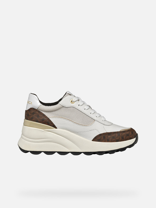 Geox Weiße Damen Geox Spherica EC13 Turnschuhe