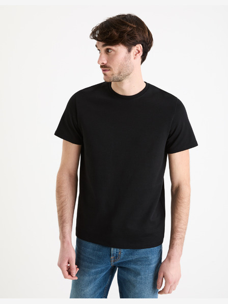 Celio Schwarzes Herren T-Shirt Celio Geteboude