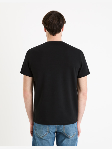 Celio Schwarzes Herren T-Shirt Celio Geteboude
